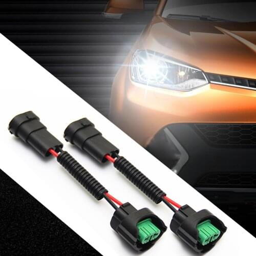 2pcs For Headlights H11 H9 H8 Extension Cable Wiring Harness Sockets Wires for Halogen Headlights 8 inch Tirol Brand
