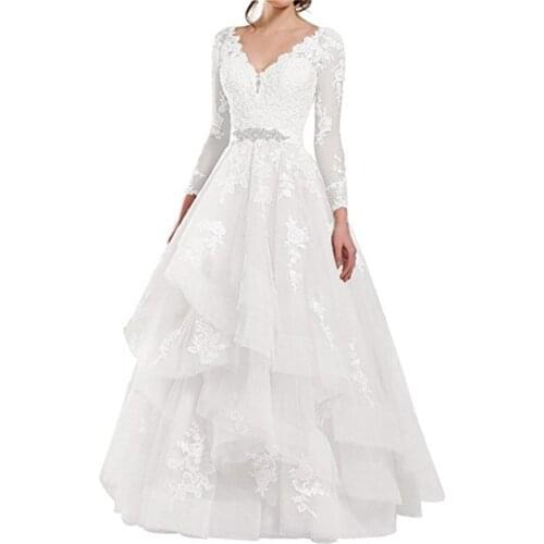 Vieruodis Long Sleeve Wedding Dresses