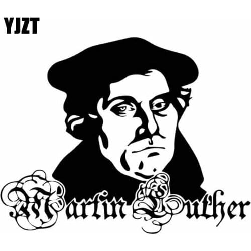 YJZT 16CM*12.7CM Martin Luther highest quality Vinyl Decal Car Sticker Cool Black/Silver C27-0223