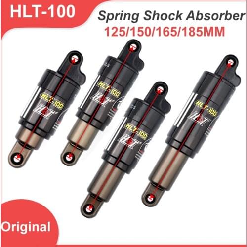 HLT-100 Mountain Bicycle Rear Shocks Absorber 125/150/165/185mm 850/1000lbs Aluminum alloy Oil Spring Shock for e-bike Snow Bike