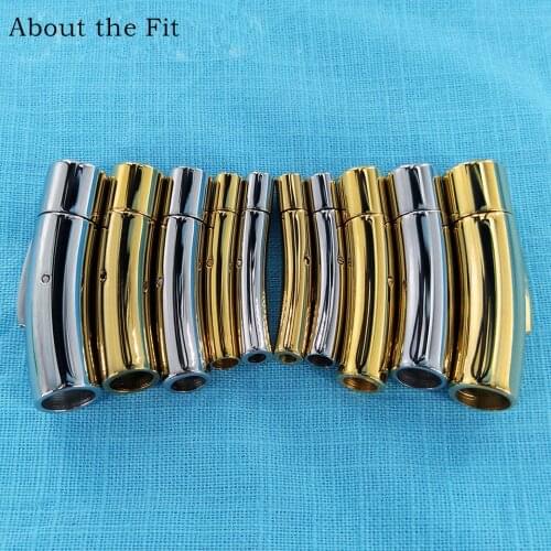 2-8mm 100Sets 316L Stainless Steel End Clasp Buckles DIY Necklace Bracelet Findings Connector Wholesale For Jewelry Making