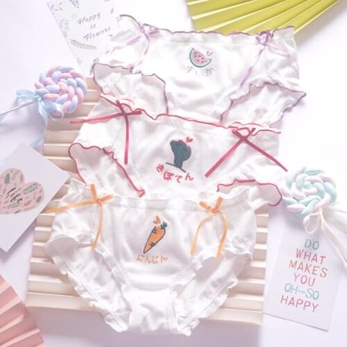 Women Sexy Panties Cotton High Quality Lady Girls Briefs Underwear fruit Lingeries 2020