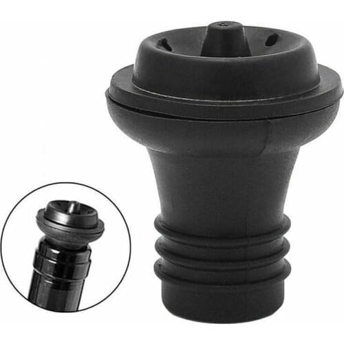 1pc Rubber Vacuum Suction Bottle Stopper Black Plastic Vacuum Wine Pump Preserver Aspirator Sealing Bottled Stoppers Wholesale