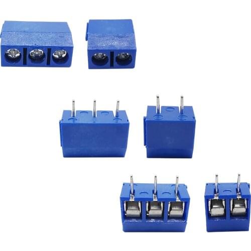 10/20/50Pcs KF301 2Pin 3Pin 5.0mm Straight Pin PCB Screw Terminal Block Connector Plug-in Terminals KF301-5.0-2P KF301-5.0-3P