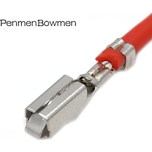 2.8MM Way Auto Wire Splice Terminal Brass Crimp Loose For Fog Lamp Light Connector Xenon Plug DJ623-E2.8B With 16AWG Cable