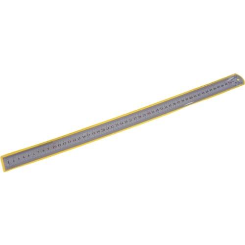 50cm Straight Ruler 20inch Stainless Steel Metal Precision Double Sided