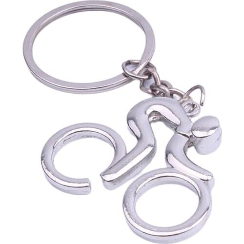 Bicycle Key Chain Key Ring Key Chain Silver Color Metal Bicycle Keychain For Car Metal Key Chains Creative Souvenirs