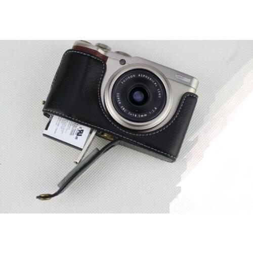 Genuine Leather Case Bottom Opening Version Protective Half Body Cover Base For Fujifilm XF10 FUJI X-F10 Alpha Digital Camera