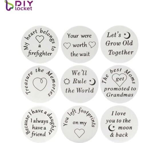 Diylocket 5PCS wholesale sales Floating Charm Window Plate fit 30mm Locket Jewelry pendants 316L steel LSFP02-36-44*5
