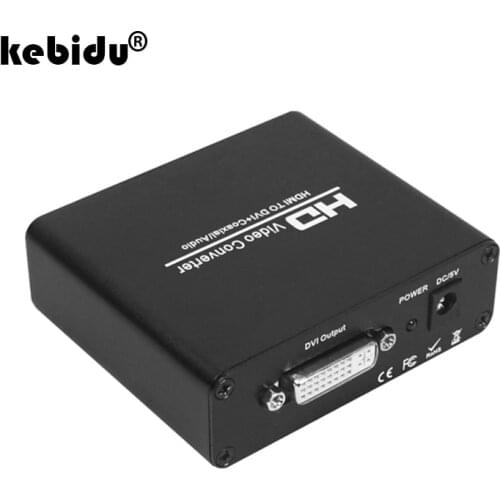 Kebidu HD 1080P Audio Splitter HDMI-compatible to DVI + SPDIF Audio Stereo Spliter Converter with HDCP Removing Video Divider