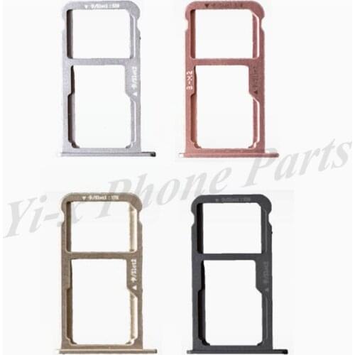 10pcs/lot For Huawei G9 plus Nano SIM Card Tray+SD Card Holder SIM & SD Memory Tray for Huawei maimang 5 /G9 plus / E199