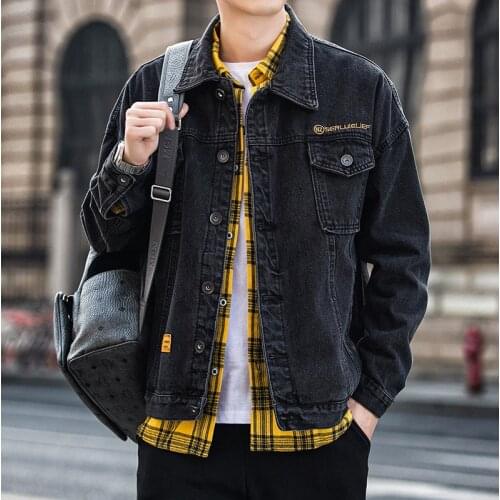 BEIDAFEI Spring New Mens Denim Jacket 2021 Korean Casual Jacket Trend Loose Hong Kong Style Upper Clothes Mens Clothing