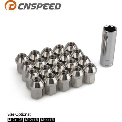 Orignal Colors 20PCS Lug Nuts m12*1.25 m12*1.5 m14*1.5 Wheel Nuts Hex 19mm Length 35mm Aftermarket 304 Stainless Steel