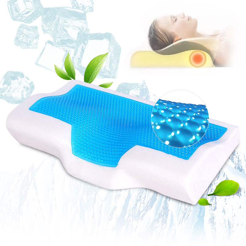 1 Pcs Memory Foam Gel Pillow 60x35x12cm Summer Ice-cool Slow Rebound Pillow Neck Orthopedic Soft Sleep Pillow For Home Beddings