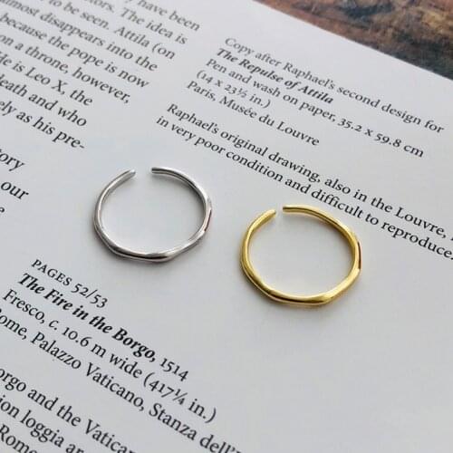 925 Sterling Silver Simple Gold Thin Rings for Woman Elegant Bridal wedding Party Tail Finger Jewelry girl Gift