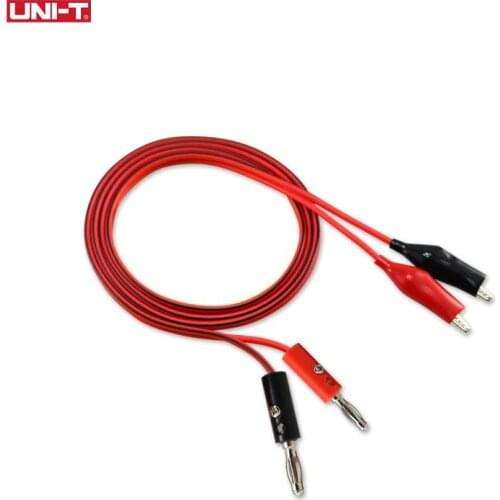 UNI-T 1m Crocodile Clip For Multimeter Probe Alligator Cilp to AV Banana Plug Test Lead DC Power Supply Tester Cable Tool DIY