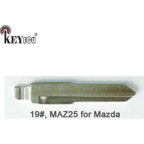 KEYECU 10x KEYDIY Universal Remotes Flip Key Blade 19#, MAZ25 for Mazda