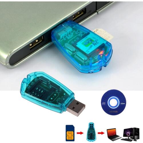 USB SIM Card Reader Writer Copy Clone Copier Backup Adapter All Sim Cards GSM 3G
