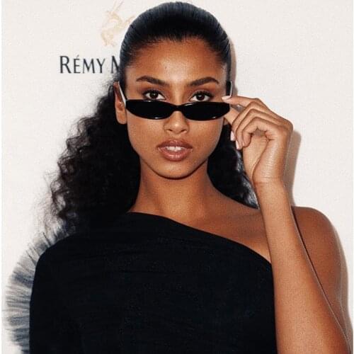 Vintage Stylish Rectangle Sunglasses Women Small Square Frame Brand Designer Ladies Cat Eye Sun Glasses Skinny Eyewear UV400