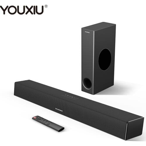 YOUXIU 150W TV Soundbar Home Theater System Sound with Subwoofer Super Bass Bluetooth Speaker for TV Support Optical AUX Coaxial