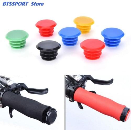 3Pairs/6Pcs Bicycle Grips Plugs Plastic MTB bike handlebar grips bar end Plugs handlebar cap Cover accessories Random color