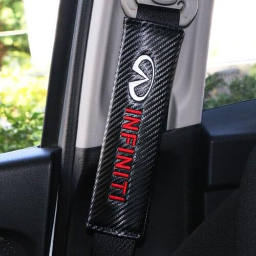 2pcs Car Styling Interior Decoration Seat belt shoulder cover Universal For Infiniti Q50 Q50L QX60 Accessories Car Styling