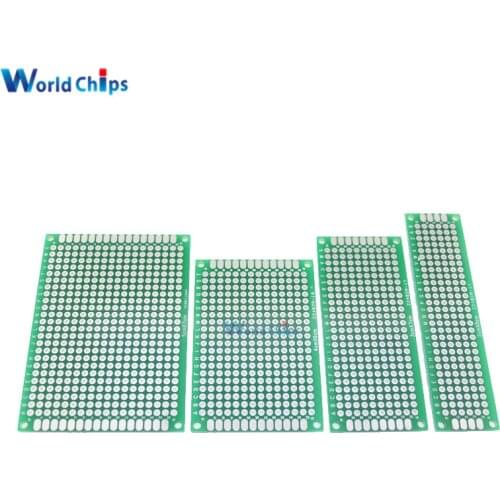 20pcs/lot 5x7 4x6 3x7 2x8cm Double Side Prototype Diy Universal Printed Circuit PCB Board Protoboard For Arduino