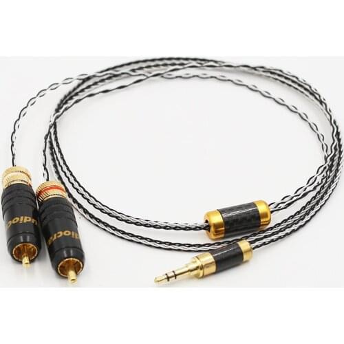 3.5mm Stereo to 2 RCA Cable Hi-end 3.5mm to Dual RCA Cable for amplifier Phone Edifer Home Theater DVD