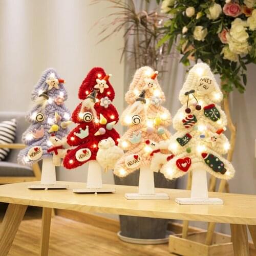 43 cm Wool Felt Christmas Tree Desktop Ornaments DIY Materials festival Supplies Artificial mini xmas bottle brush tree gift