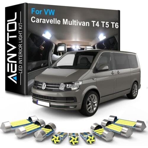 AENVTOL Canbus For Volkswagen VW T4 T5 T6 Caravelle Multivan Transporter 1990-2003 2004 2005 2006 2007-2018 Interior Lights LED