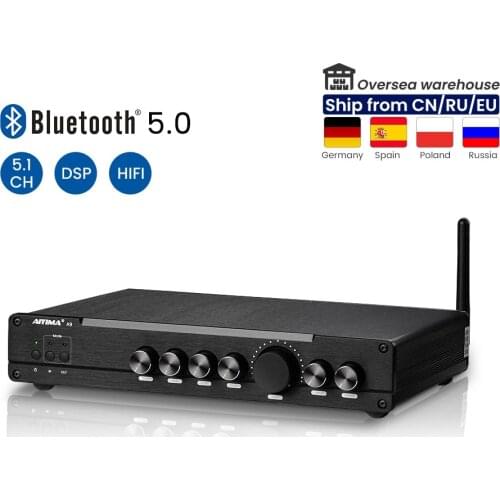 AIYIMA HiFi 5.1 Bluetooth 5.0 Audio TPA3116 Power Amplifier QCC3031 LDAC Subwoofer Amplificador Audio For Home Theater