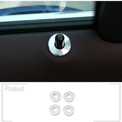 Aluminum Alloy Car Door Lock Decoration Ring Cover Trim 4pcs For Mercedes Benz C Class W205 GLC E Class W213 2015-2017