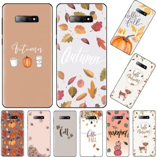 Pumpkin happy autumn fall Customer Phone Case For Samsung Galaxy S8 S9 S10 Plus Lite S10E Note 3 4 5 6 7 8 9 10 Pro cover