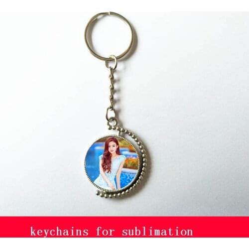 Key ring for sublimation fashion keychains for women lovers gifts thermal transfer printing key chain jewelry new style