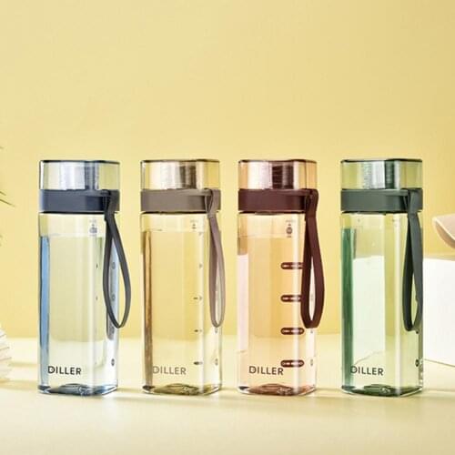 Summer fitness large-capacity sports water cup sports water bottle matte texture 5-level breaking resistance square summer