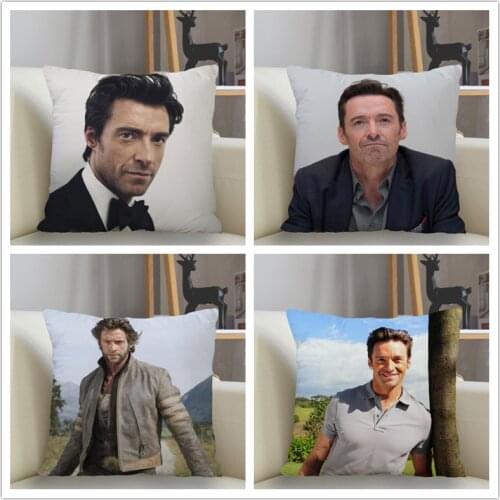 Musife Hugh Jackman Pillowcase Custom Square Pillow Cover Case Zipper Pillowcase 35*35,40*40,45*45cm Drop Shipping