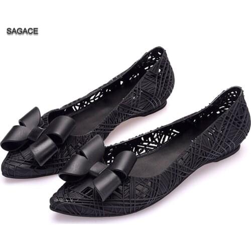 SAGACE Womens New Non Slip Cutout Sandals Flat Jelly Rain Shoes Fashion Female Slides Summer Shoes Sandalias Mujer 2020