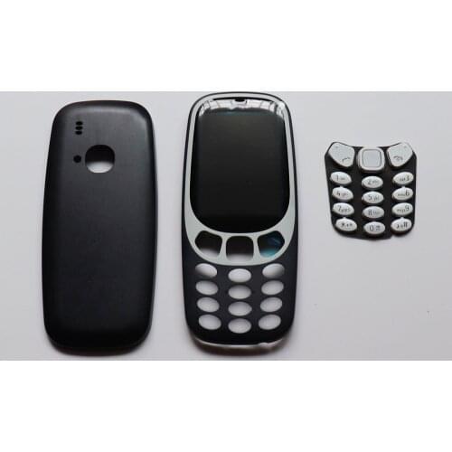 New Full Set For Nokia 3310 Housing Front Middle Frame With Touch Panel Out Glass +Battery Door Cover Case+keyboard 2016 Version