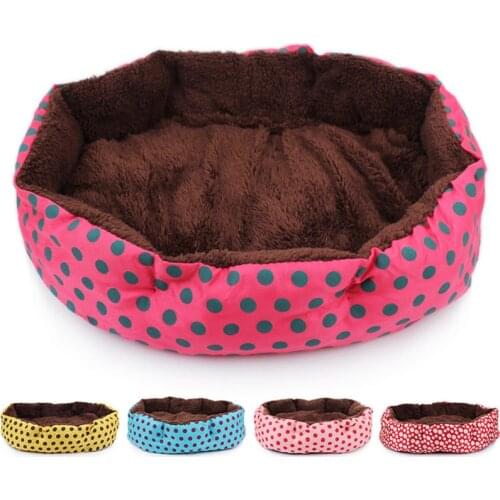 Dog Bed for Small Pet Bed Cute Doghouse Dot Printed Pet Mat Cat Bed Pet Cathouse Dog Bed Pet Supplies for Small Dogs&cat