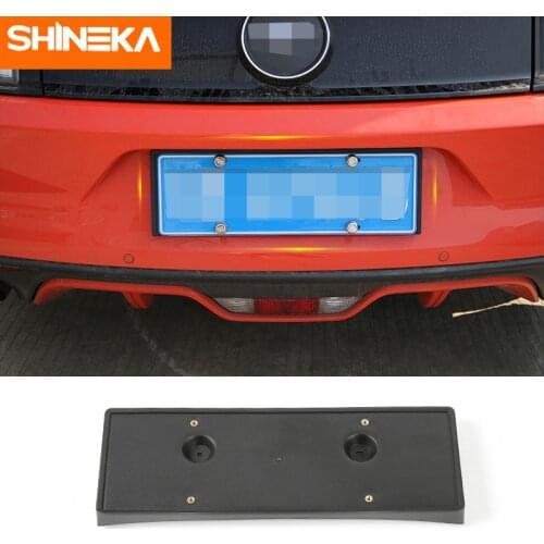 SHINEKA Registration Plate Holder For Ford Mustang 2015+ Car Front Bumper License Plate Mount Bracket Holder For Ford Mustang