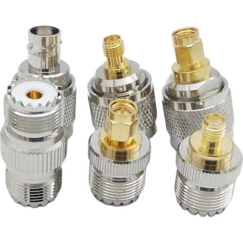 SL16 M type UHF to SMA PL259 to BNC SO239 to SMA RF connectors adapter 6pcs/lot