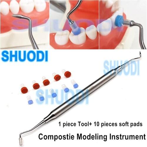 Dental Contact Shape Former with Caps Composite Modelling Instrument Filling Filler Dental Resin Composite Trimmer Spatula