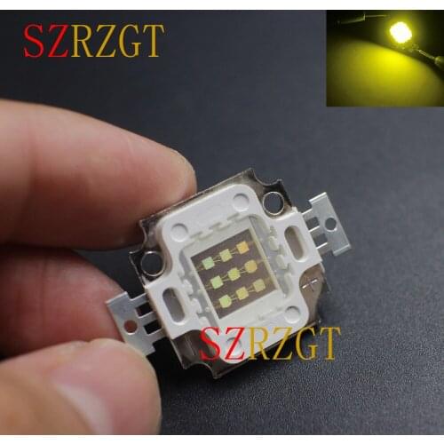 10PCS 10W High Power LED Lamp Light 565-570NM 9-12V 1050mA Yellow led