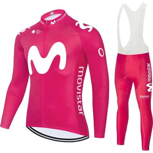 Movistar bike clothing Team summer spring quick dry Cycling kit Men Long Sleeve abbigliamento ciclismo Outdoor Riding Bike Pants