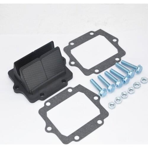 Motorcycle Intake Reed Valve carbon fiber Black For Kawasaki KX250 KDX250 KX125 KMX125 KMX500