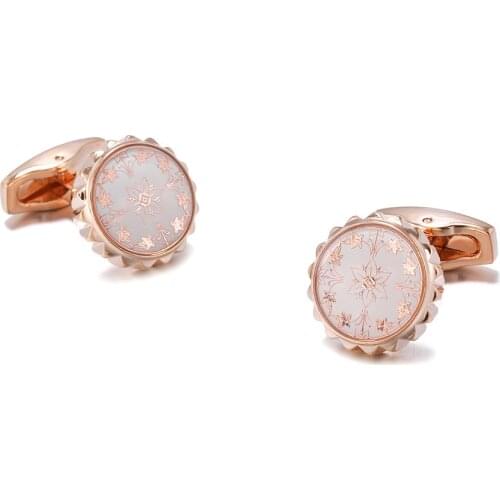 High-quality French Shirts Cufflinks Fashion Mens Jewelry Business Cocktail Party Wedding Accessories Gifts Flower Cuff Links