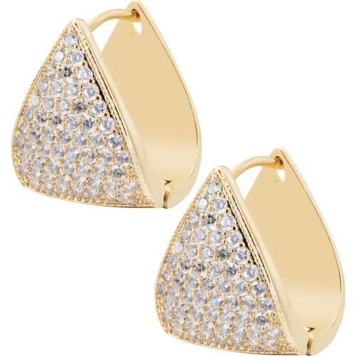 High quality fashion temperament gold micro-set AAA zircon earrings women/girls wedding party new bride jewelry earrings ER-313