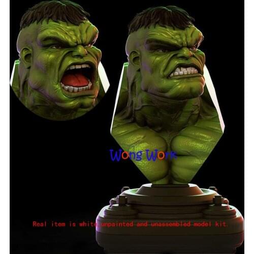 Wong Work Unpainted 2 Heads 12cmH 15cmH 18cmH 3D Printing Unassembled Garage Kits GK Model Kit Figure Statue Hollow TZ-210710-5