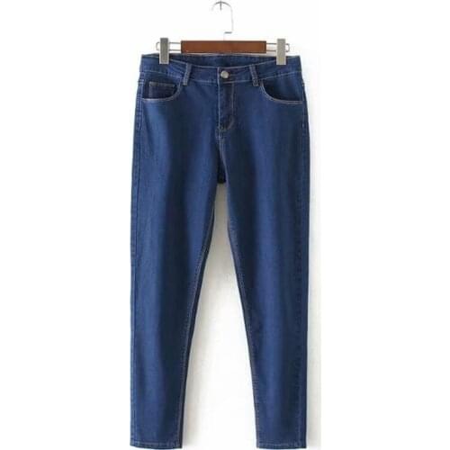 Plus Size 2XL-6XL Women Stretchable Jeans Casual Long Denim Pants