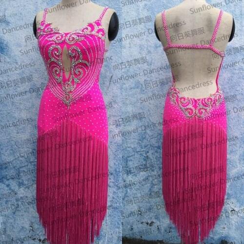 Rumba Jive Chacha Latin Dance dress latin comptition dresses for women fringe latin dress GOODANPAR latin dance costumes tassels